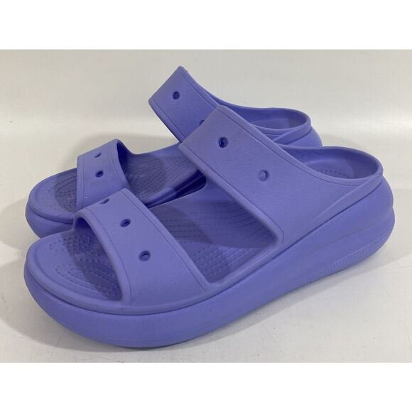 CROCS Shoes - Mens Womens Crocs Classic Crush Platform Sandals Mens 10 Womens 12 Purple